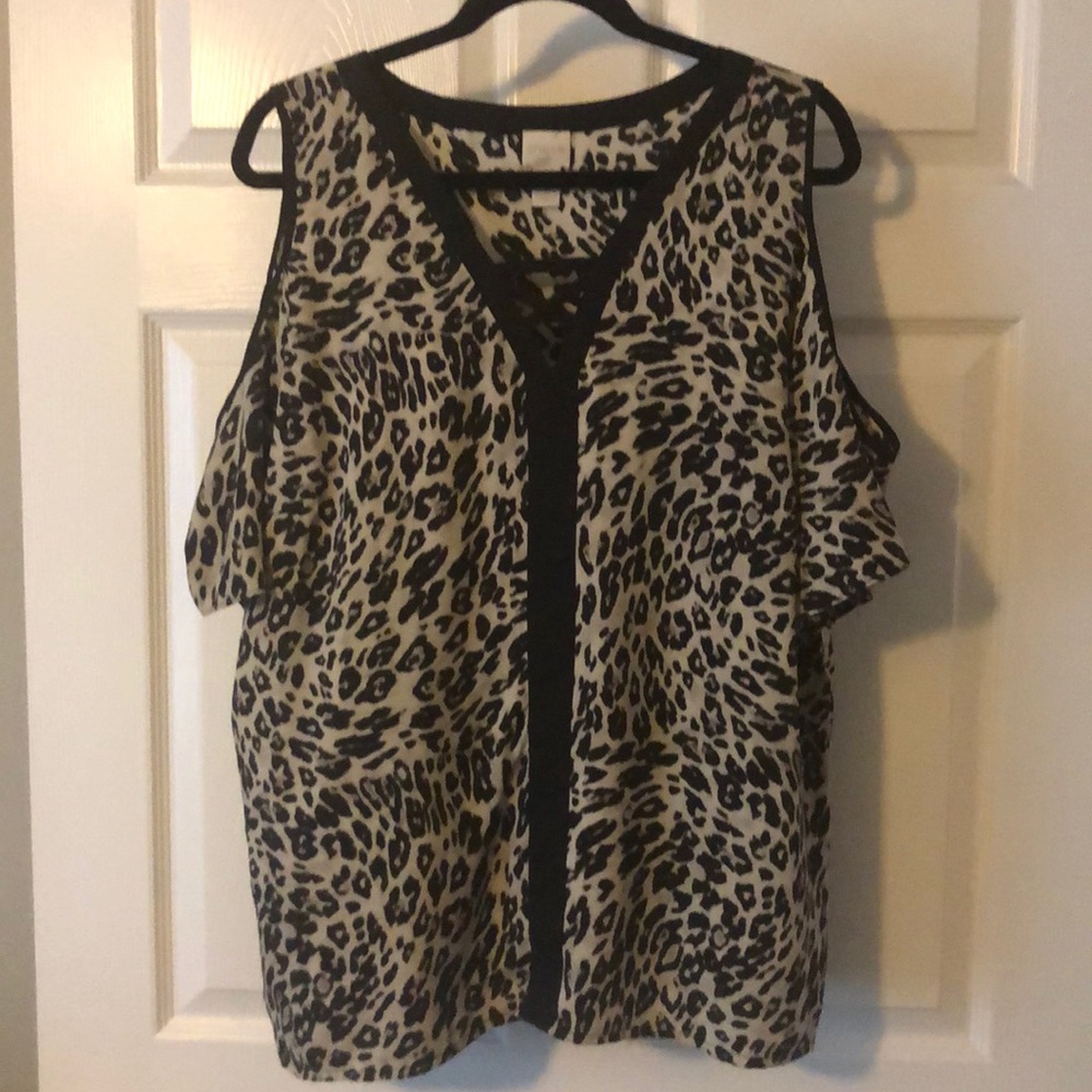 Chico’s cold shoulder shirt sleeve top